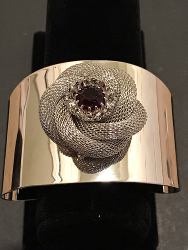 Amethyst Swarovski Cuff Bracelet by Monnaluna in Florence, Italy